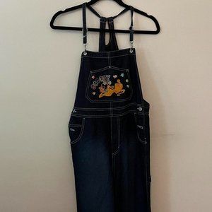 scooby doo dark wash denim overalls